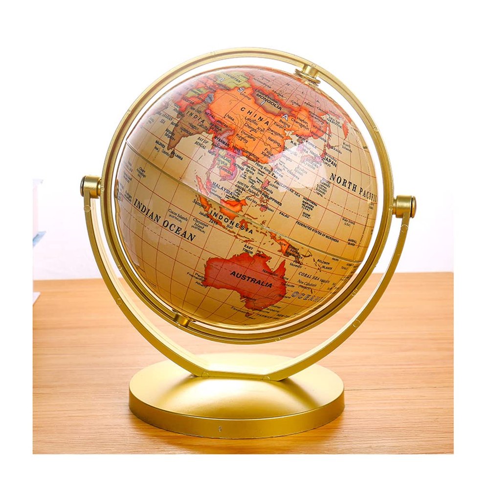 14.2 cm Rotating Antique Globe, Chinese/English