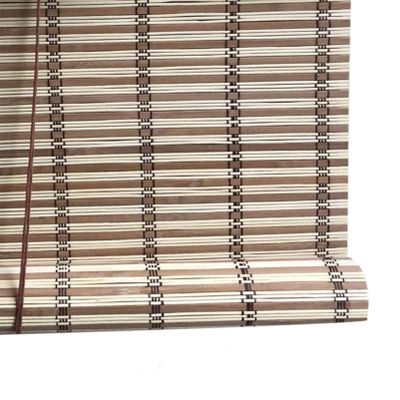 RICOLUS Natural Bamboo Roller Blind, Light-Filtering Privacy Shade, 100 x 220 cm