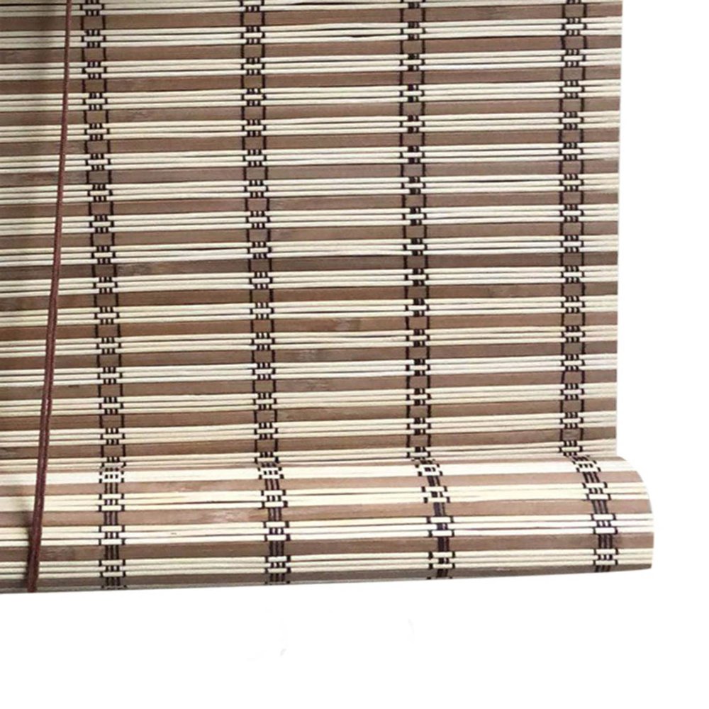 RICOLUS Natural Bamboo Roller Blind, Light-Filtering Privacy Shade, 100 x 220 cm