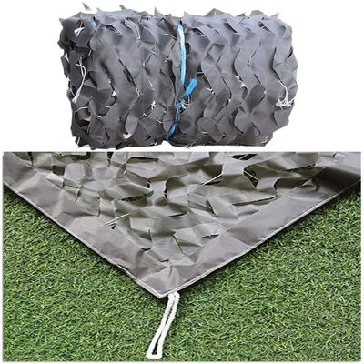 Gray Camouflage Net for Hunting, 2 x 3 m (6.5 x 9.8 ft), 3 x 4 m (9.8 x 13 ft), 4 x 5 m (13 x 16.5 ft), 5 x 6 m (16.5 x 19.5 ft)