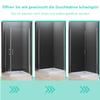 Corner Shower Enclosure 90 x 80 cm, 6 mm Nano Tempered Safety Glass, 195 cm High, Left- or Right-Hand Installation view 2