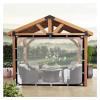 Waterproof Plastic Tarp with Grommets, Gazebo Side Curtains, Rainproof Cover for Pergola, Veranda, Gazebo, Cabana/Indoor Use, Transparent, 4 x 4 m view 1