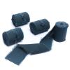 4 Rolls 2 in. x 4.5 m Dark Blue Handmade Fringed Chiffon Silk Ribbon view 1