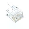 Keple RJ11 Modular Telephone Plugs, 6P4C, Clear, 10-Pack view 1