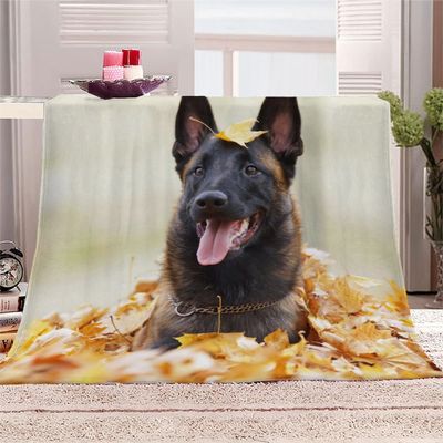 Lolosale Belgian Shepherd Plush Blanket, 150 x 200 cm