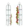 Relaxdays Obelisk Plant Trellis, Set of 2, 200 cm High, Green view 1