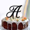 Initial A Wedding Cake Topper, Black Acrylic view 2
