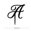 Initial A Wedding Cake Topper, Black Acrylic view 3