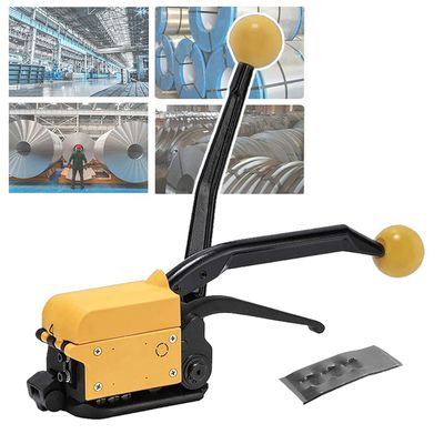 XUETAO A333 Steel Strapping Tool, Manual Buckle-Free Tensioner and Cutter for 13–19 mm Steel Strap