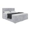 MEBLINI DALIA Box Spring Bed with Storage, 180 x 200 cm, H3, Light Gray Velvet view 1