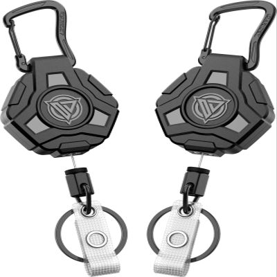 Oaridey 2-Pack Retractable Keychains, Tactical ID Badge Holders