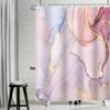 Uiiooazy Pink Marble Shower Curtain, 180 x 200 cm view 2
