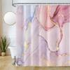 Uiiooazy Pink Marble Shower Curtain, 180 x 200 cm view 3