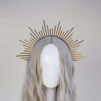 YONGERN Goddess Halo Crown Headband, Gold