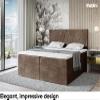 MEBLINI Lara Box Spring Bed with Storage, Mattress & Topper, 160 x 200 cm, H4, Black Velvet view 2