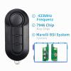 Heart Horse 3-Button Fiat Folding Remote Key, 433 MHz, ID46 Chip view 2