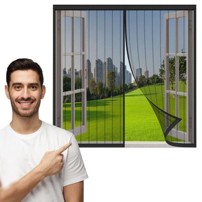 Magnetic Window Screen Curtain with Automatic Closing