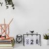 Modern Iron Bird Perpetual Desk Calendar – Wood Flip Calendar Decoration view 4