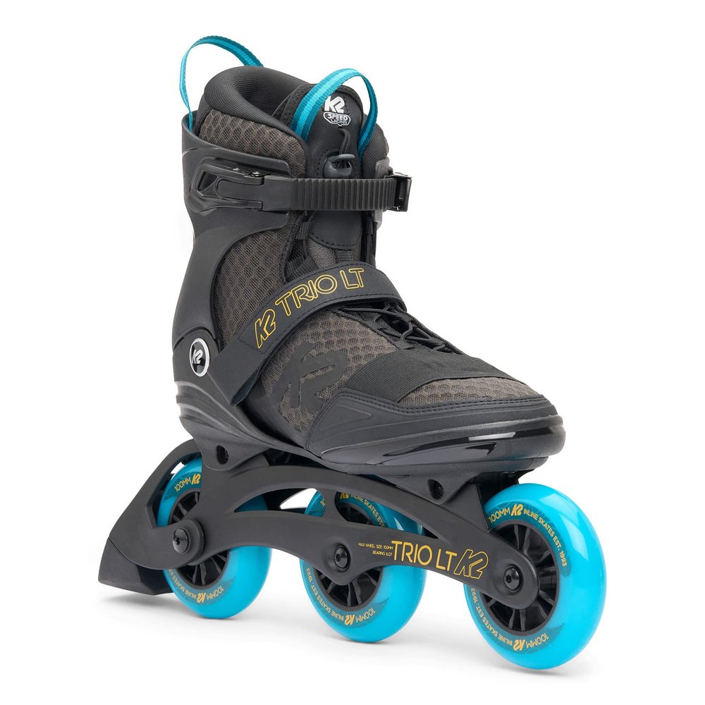 K2 Skates Unisex Trio LT 100 Inline Skates, Black/Blue, 30H0060.1.1.065