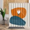 Zuoyun Floral Shower Curtain 120 x 180 cm, Waterproof, Washable Polyester, with 12 Hooks view 1