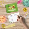 Kids' Birthday Invitation Set, Forest Animals, Green view 3