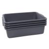 Bblina 13-Liter Commercial Bus Tubs, Plastic, Flat, 4-Pack view 1