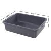 Bblina 13-Liter Commercial Bus Tubs, Plastic, Flat, 4-Pack view 2