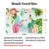 FANSU Fringed Beach Towel, Sea Animal Print, Quick-Dry Sand-Free Microfiber, Blue Star, 150 x 130 cm view 3