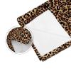 CLOHOMIN Brown Leopard Print Microfiber Throw Blanket for Sofa, Couch, and Bed view 3