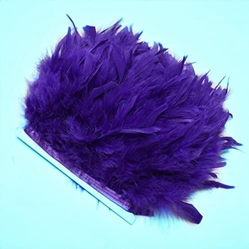 YAHUO 2 m Natural Turkey Feather Trim, 10–15 cm