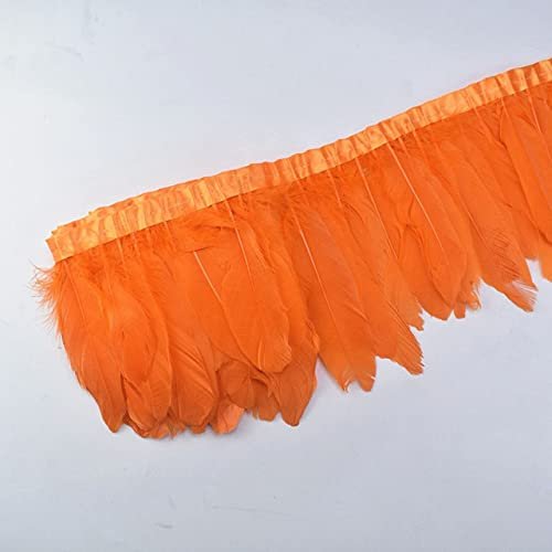 YAHUO 2 m Dyed Real Goose Feather Trim