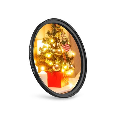 JJC 52mm Black Mist 1/4 Filter, Black Diffusion Filter with Soft Dreamy Cinematic Effect for Canon EF-M 18-55mm, Fujifilm XC 15-45mm, XF 35mm F1.4 and More