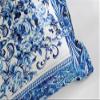 Natural 22mm Mulberry Silk Satin Pillowcase, Blue Porcelain, Curved Closure, 500 x 740 mm view 4