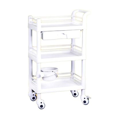 dRAGonFy Heavy-Duty Rolling Cart with Locking Casters, 1 Drawer, 64.5 x 44.5 x 98 cm