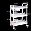 dRAGonFy Heavy-Duty Rolling Cart with Locking Casters, 1 Drawer, 64.5 x 44.5 x 98 cm view 2