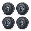 AXspeed 2.2-Inch Wheels with 150 mm Rubber Tires, 4-Piece Set for Axial RBX10 AXI03005 RR10 1/10 RC Crawler Car, Titanium & Black view 1