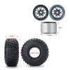 AXspeed 2.2-Inch Wheels with 150 mm Rubber Tires, 4-Piece Set for Axial RBX10 AXI03005 RR10 1/10 RC Crawler Car, Titanium & Black view 2