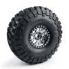 AXspeed 2.2-Inch Wheels with 150 mm Rubber Tires, 4-Piece Set for Axial RBX10 AXI03005 RR10 1/10 RC Crawler Car, Titanium & Black view 3