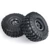 AXspeed 2.2-Inch Wheels with 150 mm Rubber Tires, 4-Piece Set for Axial RBX10 AXI03005 RR10 1/10 RC Crawler Car, Titanium & Black view 4