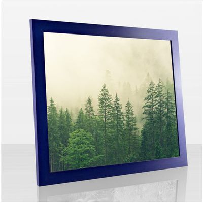 Monaldo Deluxe Poster Frame 100 x 75 cm, Distressed Dark Blue, Interchangeable Frame, White Background, Clear Acrylic Glass