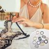 TOUFA 10 Sets (20 Pieces) Bra Rings and Strap Adjusters, 6 Colors view 3