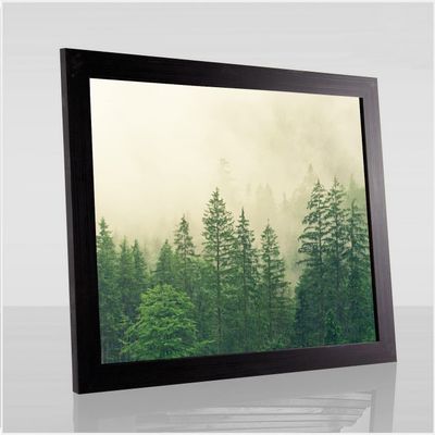 Monaldo Deluxe Poster Frame 30 x 24 cm, Black Wood-Grain, White Backing, Anti-Glare Acrylic