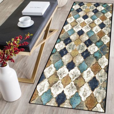 Single Tree Forest Geometric Runner Rug
