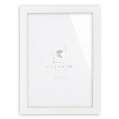 CLAMARO COLLAGE Picture Frame, Matte White, MDF, 45 x 124 cm, with Acrylic Glass