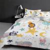 Aolity Teen Bedding Set 155 x 220 cm, Lion Panda Design, for Single Beds view 3