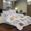 Aolity 4-Piece Bedding Set, 135 x 200 cm, Zoo Cartoon Design, with 2 Pillowcases view 4