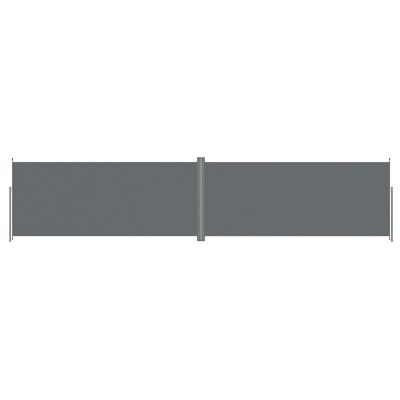 Tidyard Retractable Side Awning, Privacy and Wind Screen, Waterproof Sunshade for Balcony, Garden and Patio, Anthracite, 220 x 1000 cm