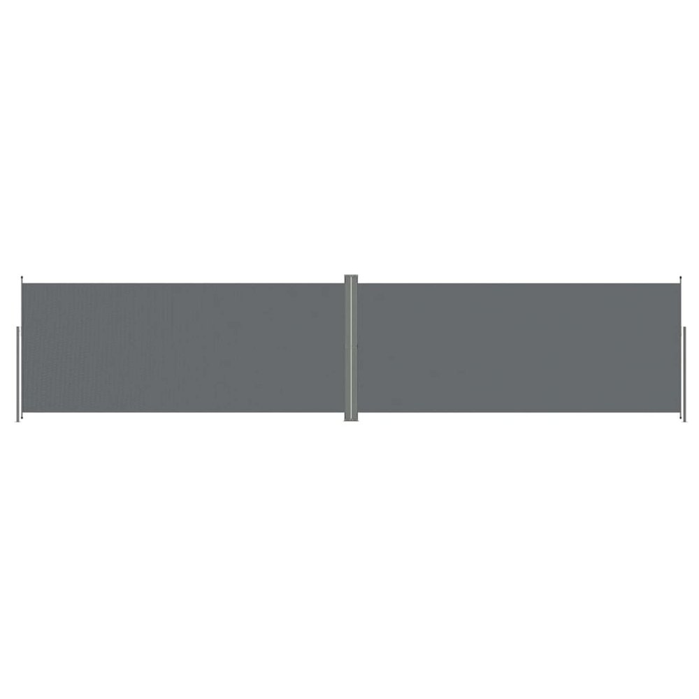 Tidyard Retractable Side Awning, Privacy and Wind Screen, Waterproof Sunshade for Balcony, Garden and Patio, Anthracite, 220 x 1000 cm