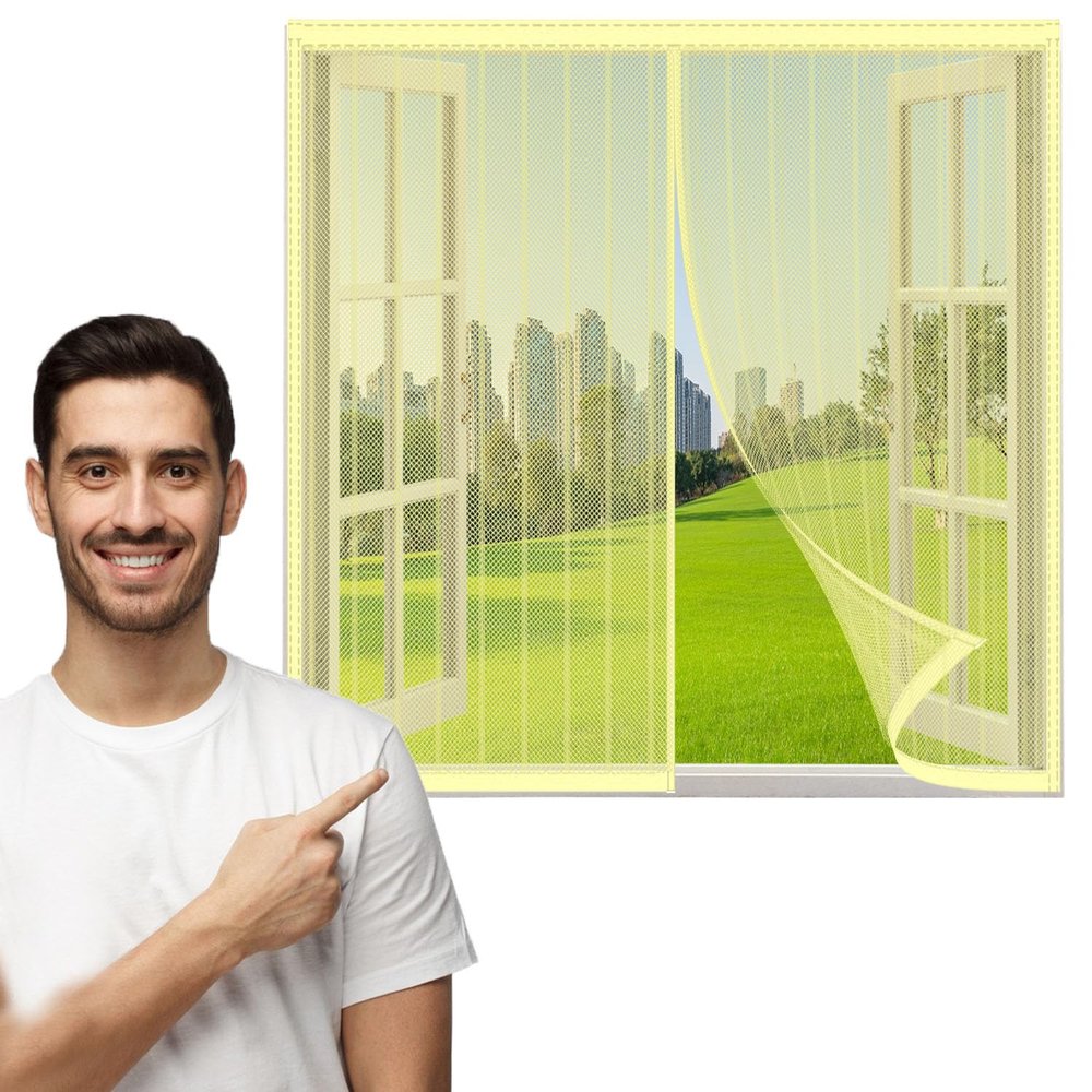 Magnetic Window Insect Screen with Automatic Closing