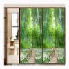 Siunwdiy Decorative Frosted Window Film, Green Forest Pattern, Static Cling, 3.60 × 130 cm (24 × 52 in) view 2